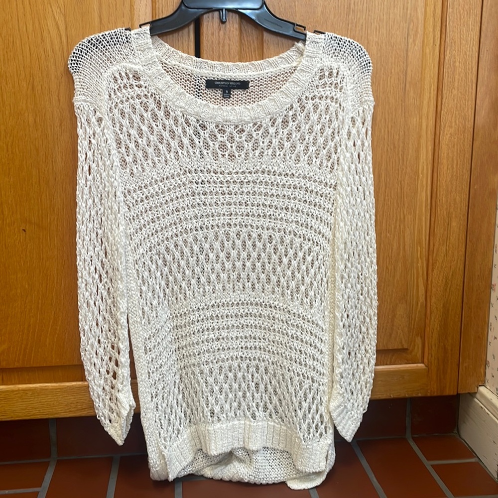 Christian Siriano runway style top in size Small. White color